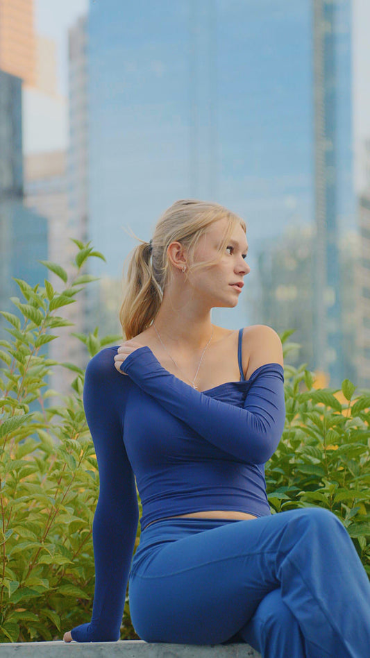 Signature Off-Shoulder Top - Midnight Navy