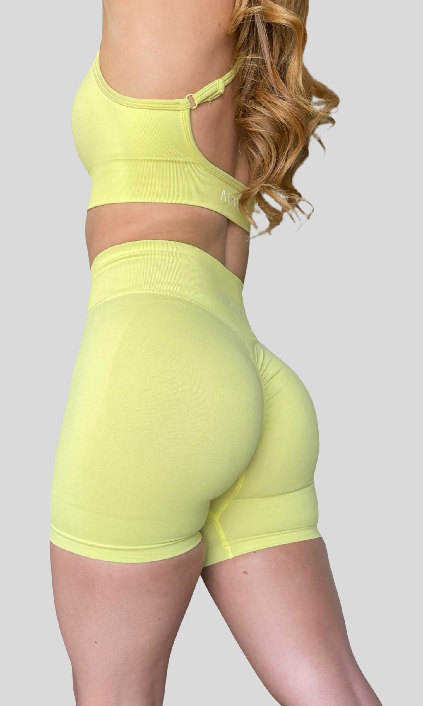 Mini Scrunch Shorts - Chartreuse