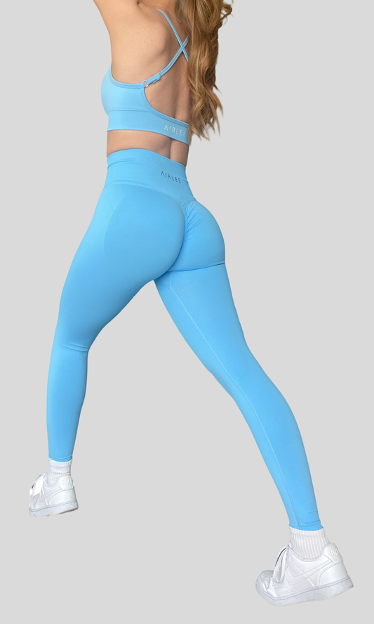 Mini Scrunch Leggings - Beach Blue