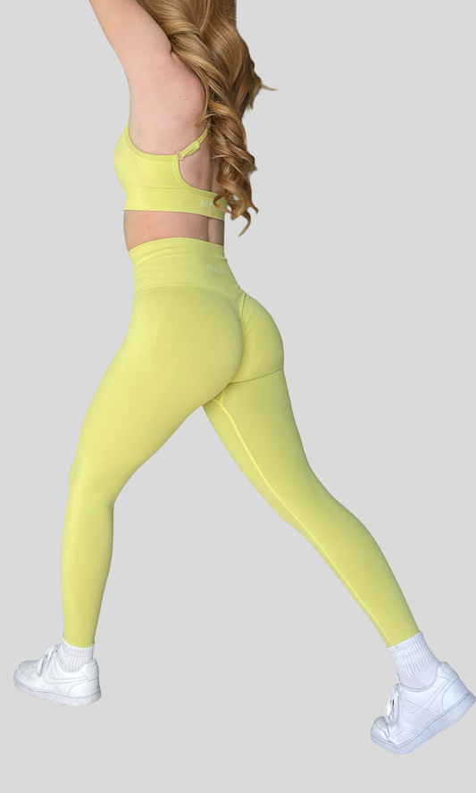 Mini Scrunch Leggings - Chartreuse