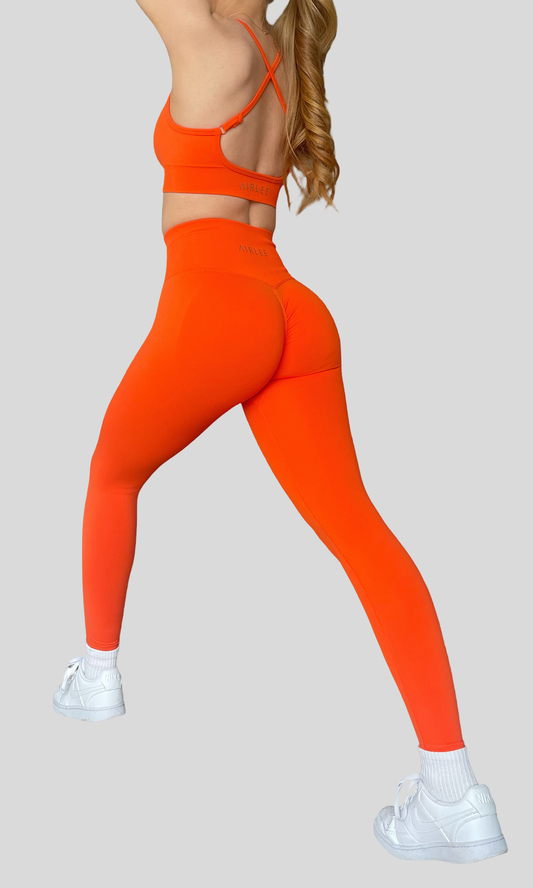 Mini Scrunch Leggings - Papaya