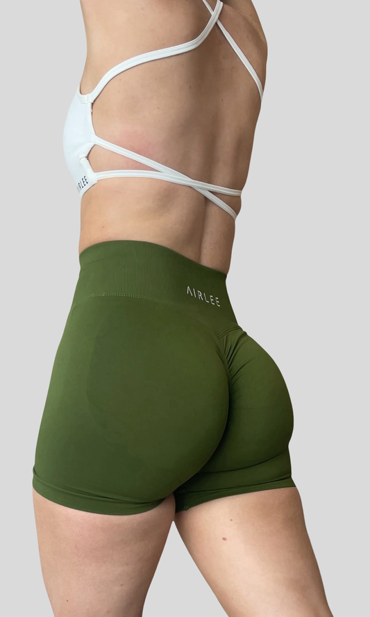Signature Scrunch Shorts - Olive