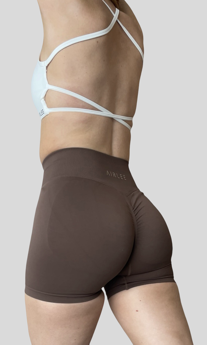 Signature Scrunch Shorts - Espresso