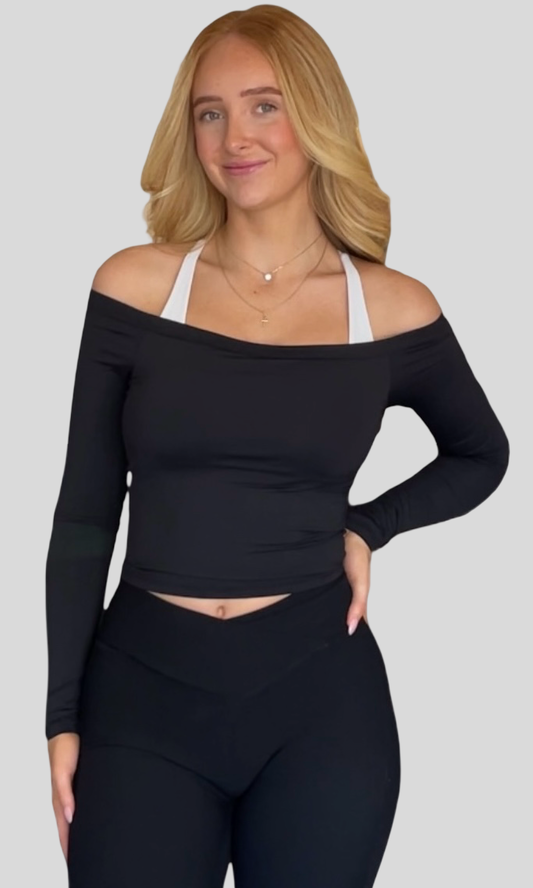 Signature Off-Shoulder Top - Midnight