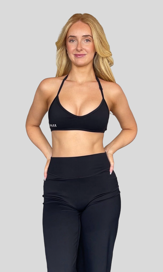 Motion Halter Crop - Midnight
