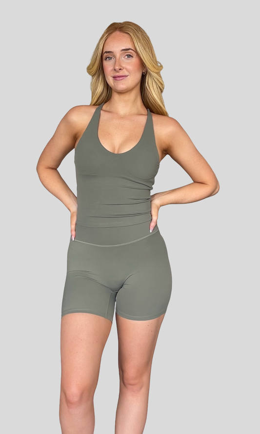 Muse Cross Back Tank - Sage