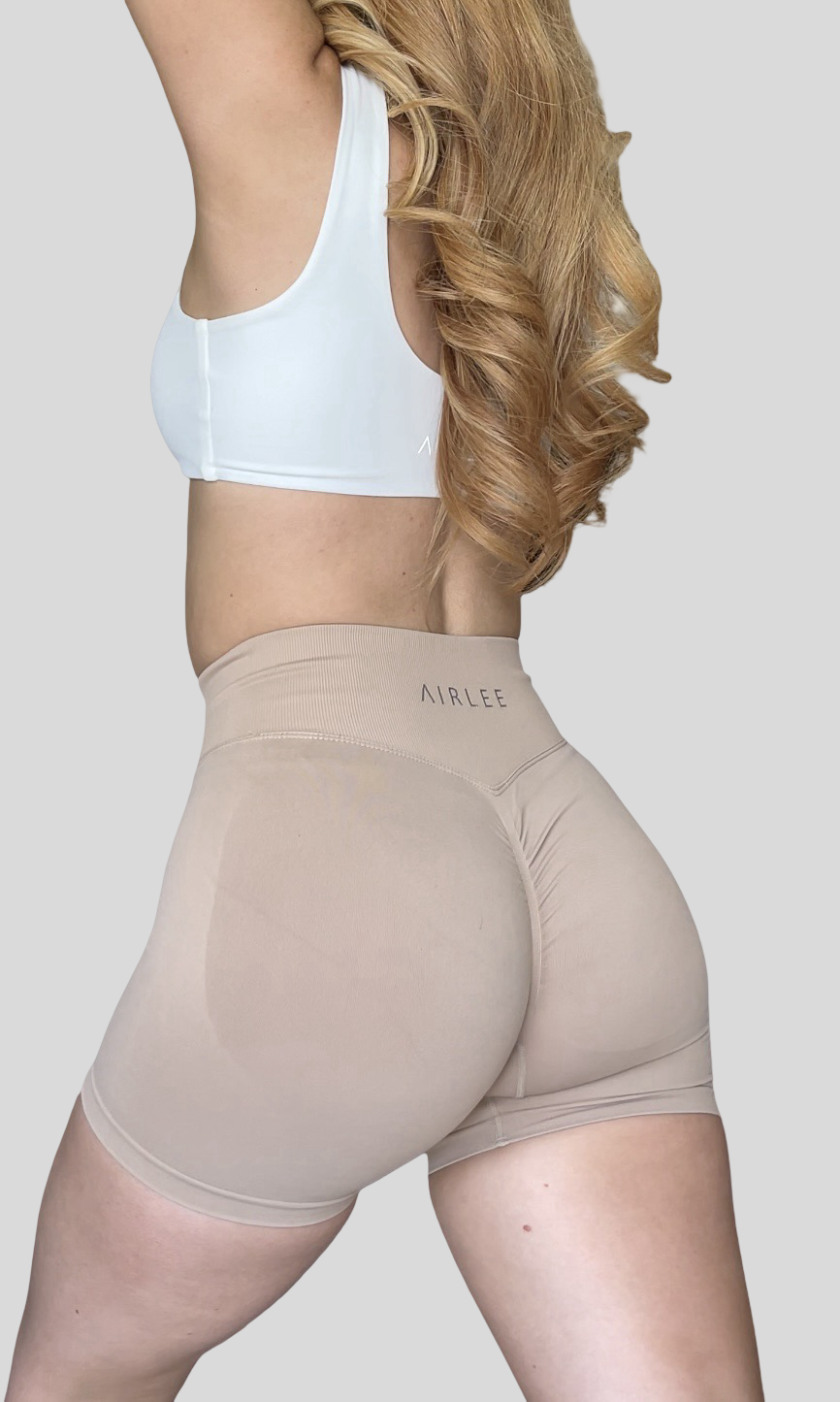 Signature Scrunch Shorts - Sand