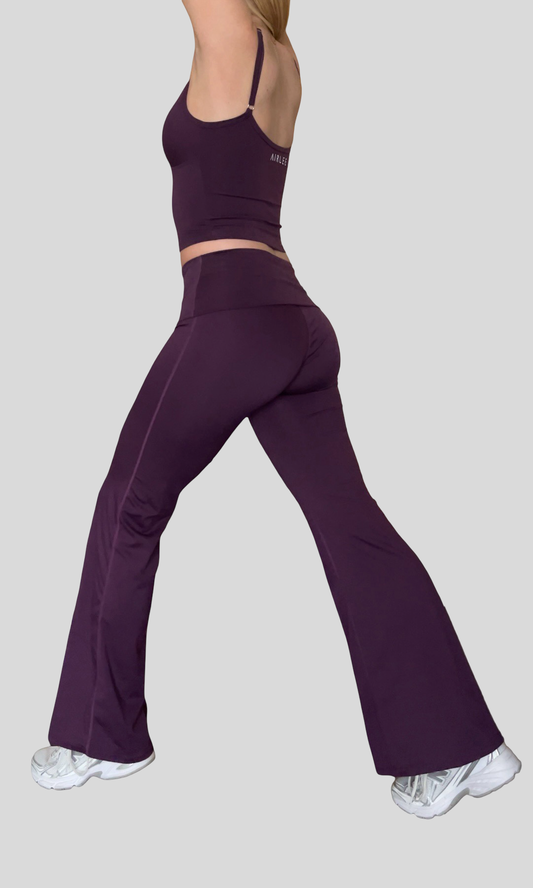 Noosa Flare Pants - Plum