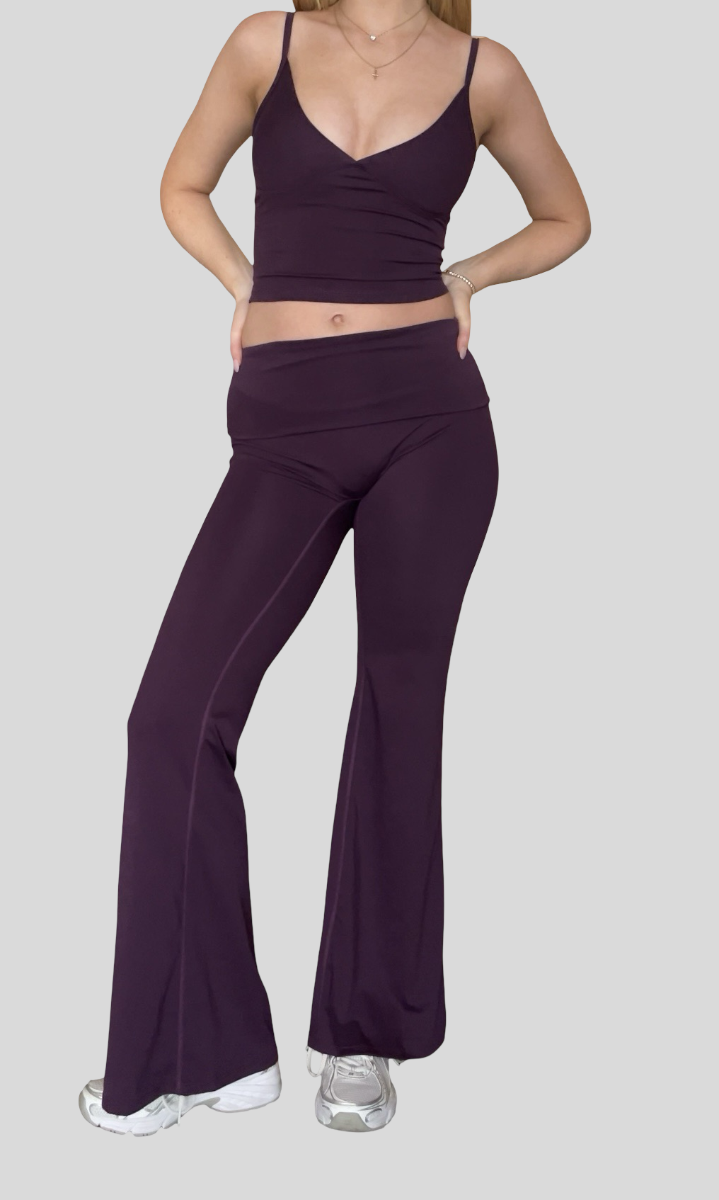 Noosa Flare Pants - Plum