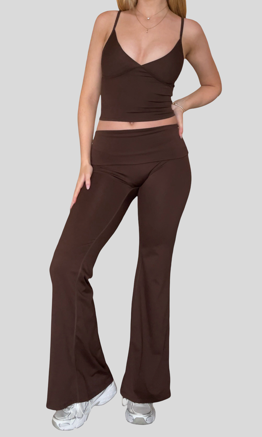 Noosa Flare Pants - Espresso